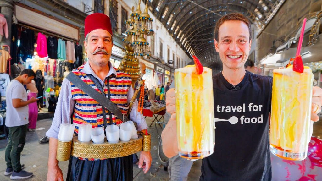 Best Syrian Food!! 🇸🇾 GIANT MILKSHAKES + Food Tour in Damascus, Syria!!